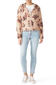 Palm Tree Print Western Windbreaker by Coach