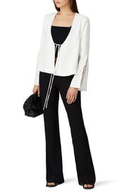 White Tie Front Jacket by Derek Lam 10 Crosby x RTR