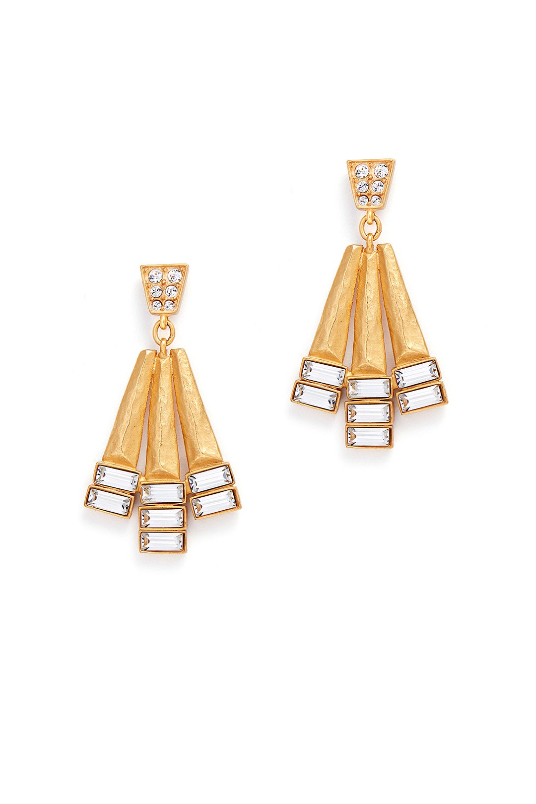 Hammered Geometric Earrings by Gerard Yosca