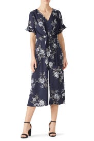 Floral Tie Front Jumpsuit by Louna