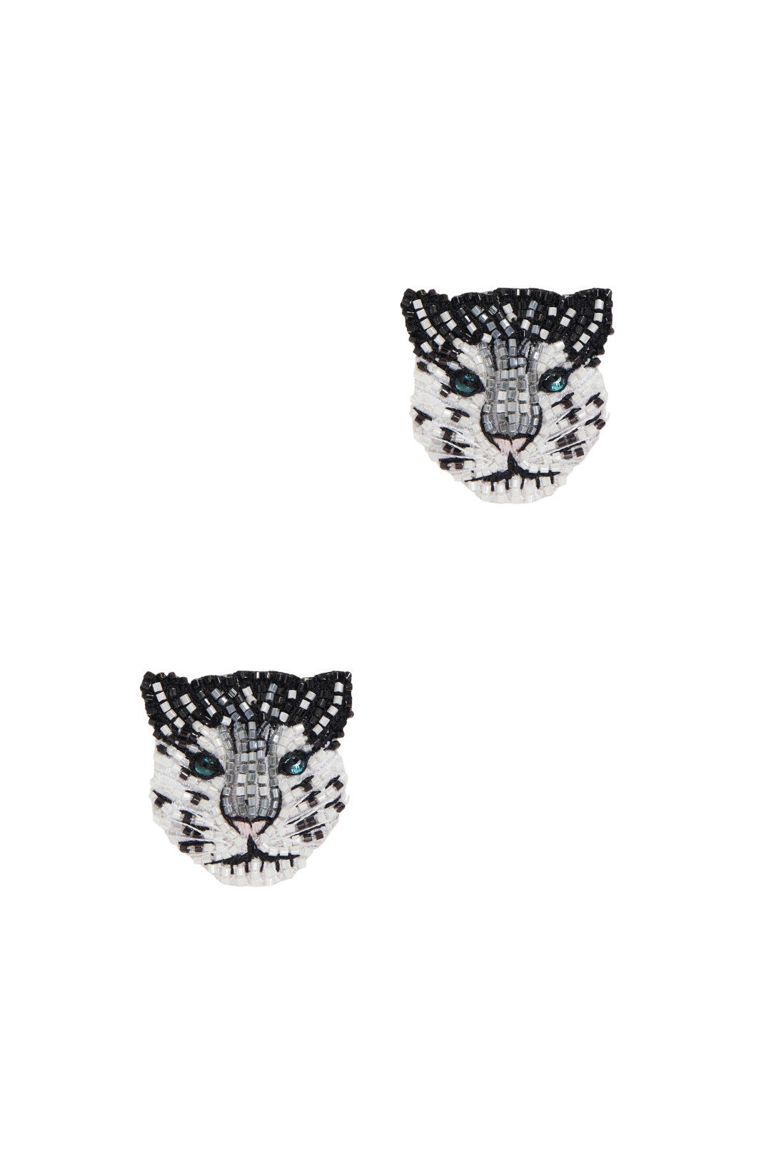 Snow Leopard Earrings by Mignonne Gavigan 1