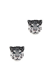 Snow Leopard Earrings by Mignonne Gavigan
