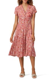 Red Floral Shirt Dress by Polo Ralph Lauren