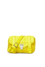 Yellow Raffia Crossbody Bag by Proenza Schouler Handbags