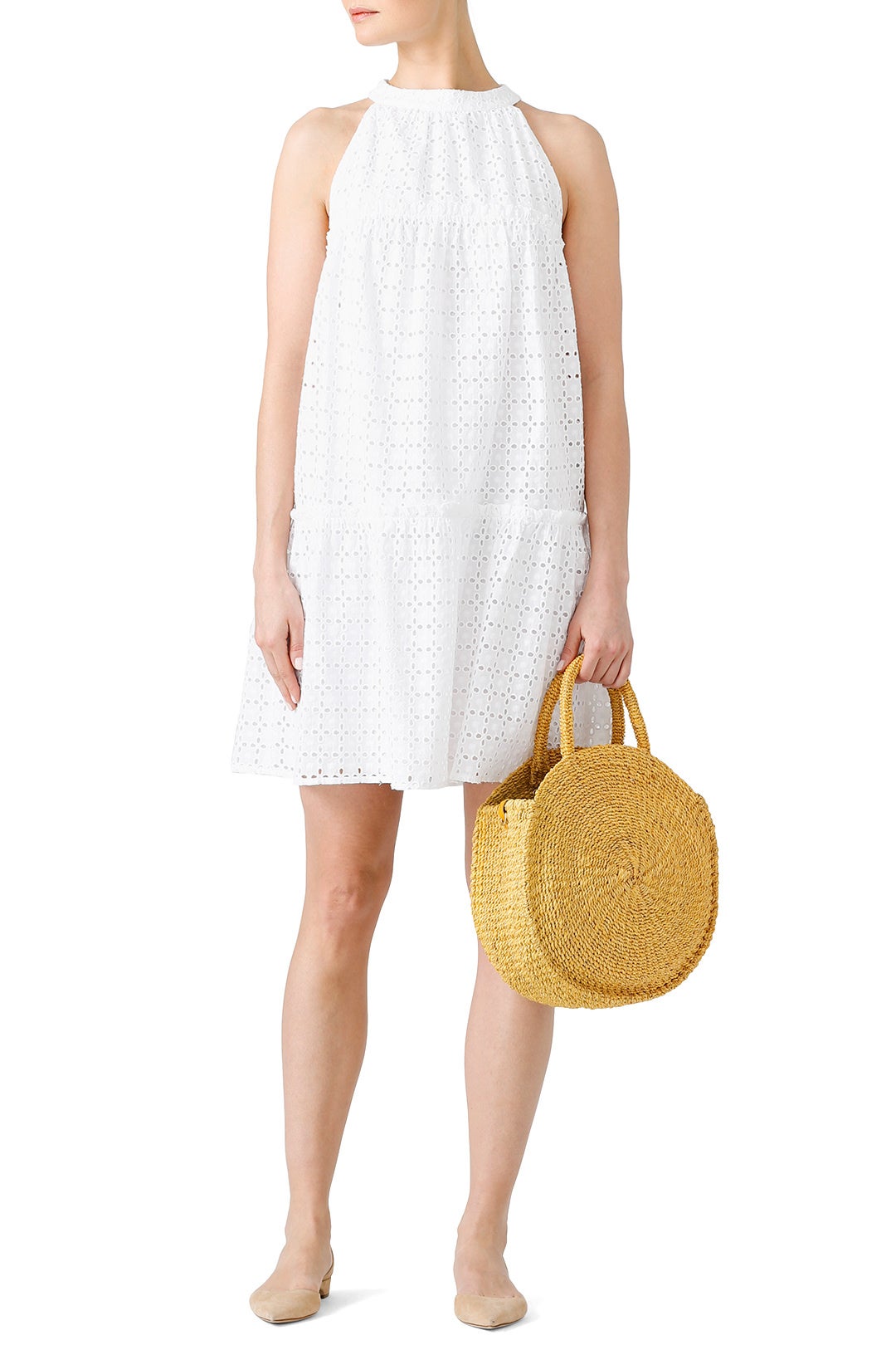 White Eyelet Shift by Sail to Sable 0