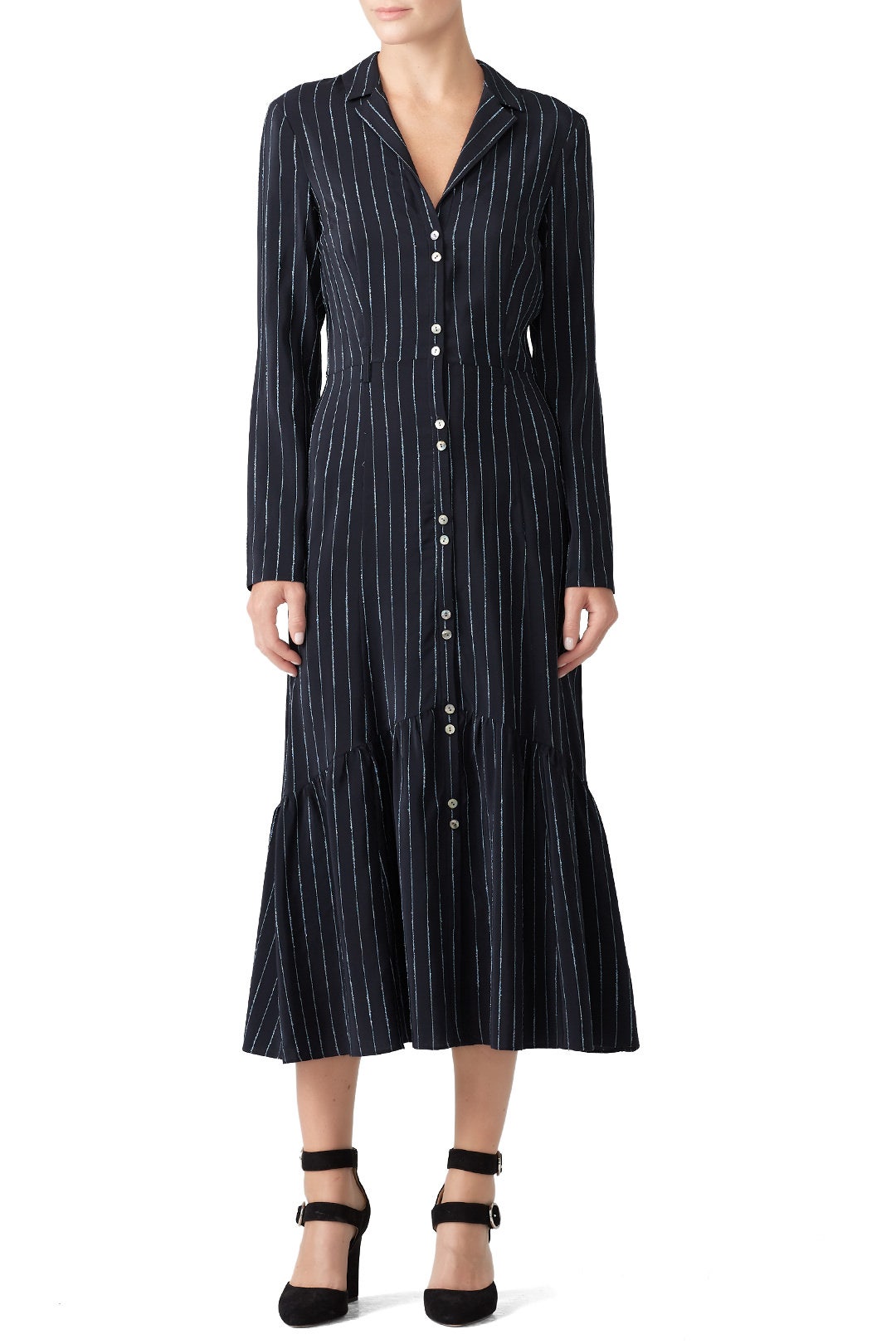 Navy Cinched Flare Dress by Becken 0