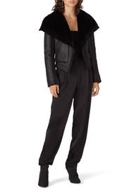 Faux Leather Late Night Shift Jacket by BLANKNYC