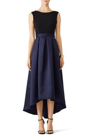 Colorblock High Low Dress by Hutch