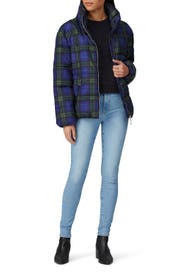 Blue Plaid Puffer Jacket by Slate & Willow