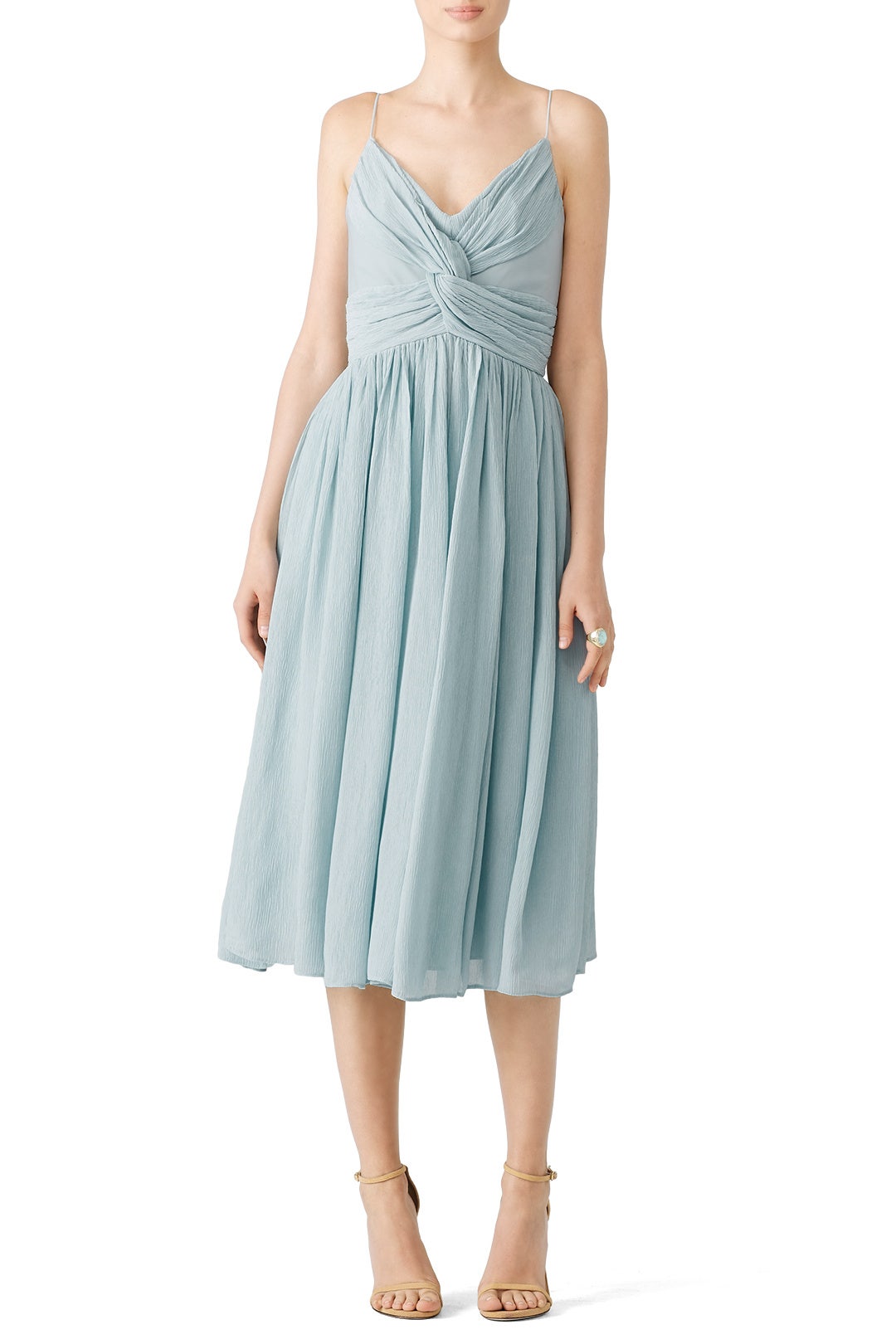 Blue Knotted Midi Dress by ADEAM 0