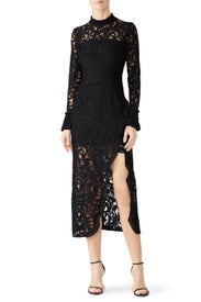 Black Fala Lace Dress by Alexis