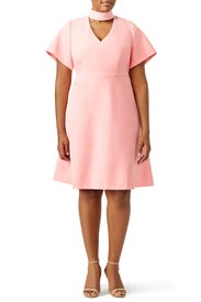 Pink Choker Neck Dress by ELOQUII