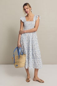 White Floral Ellie Nap Dress by Hill House Home