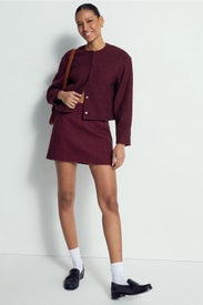 Purple Tweed Mini Skirt by Madewell