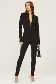 Black Zip Front Jumpsuit by Nicholas