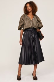 Faux Leather Pleated Skirt by 3.1 Phillip Lim