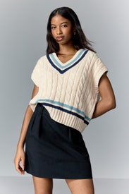 Cable-Knit Cotton Cricket Sweater Vest by Polo Ralph Lauren