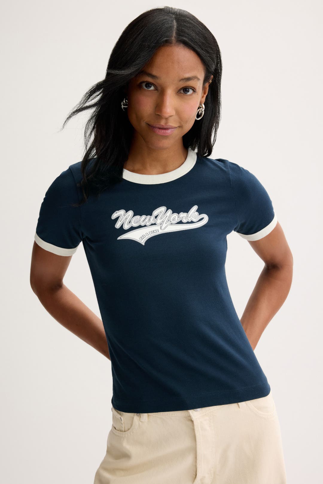 LA MER MA MAISONのLMMM Ringer Tee Mica New York Ringer Tee by rag & bone | Rent the Runway