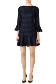 Striped Flounce Dress by Sail to Sable