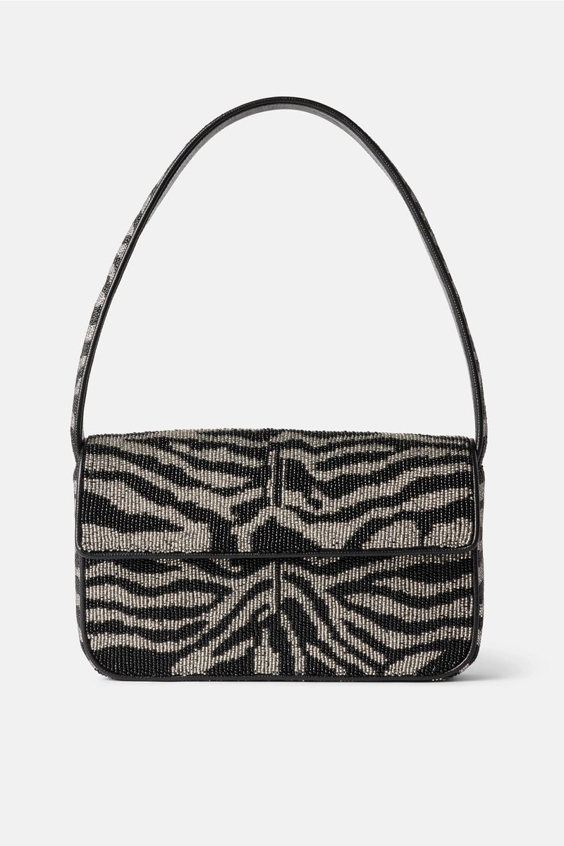 Zebra Tommy Bag by Staud Accessories - Photo 0