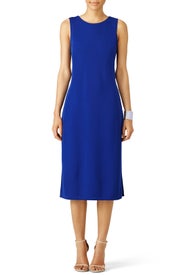 Blue Cutout Slim Shift Dress by Slate & Willow