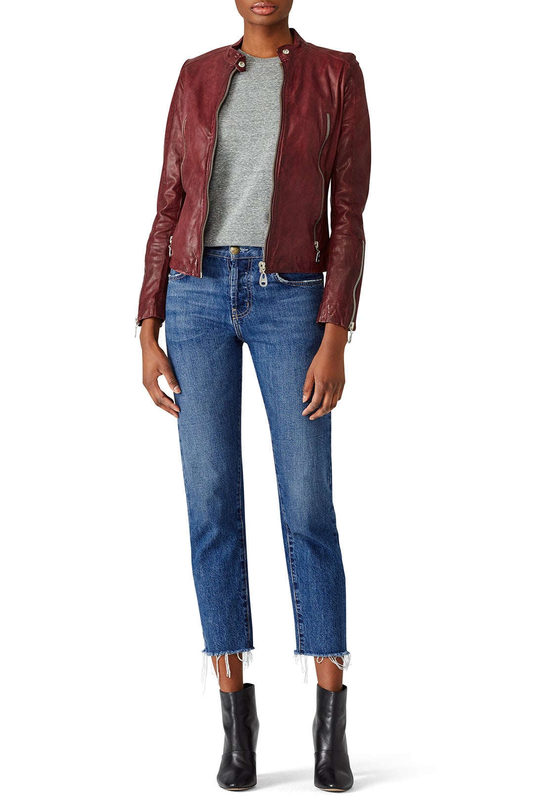 Borgogna Leather Jacket by DOMA 0