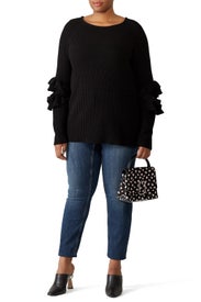 Ruffled Cutout Sweater by ELOQUII