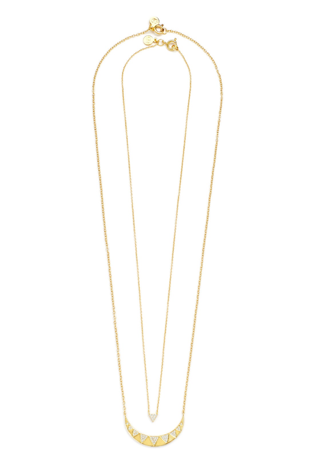 Crescent Triangle Shimmer Necklace Set by Gorjana Accessories 1