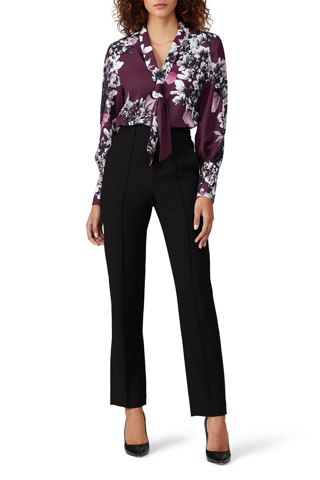 Purple Floral Button Down by Natori 0