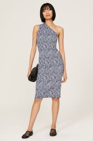 One Shoulder Knit Dress by Nomia