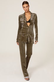 Geo Print Slouchy Trousers by Rabanne