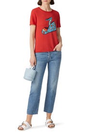 Red Platform Tee by Replica Los Angeles