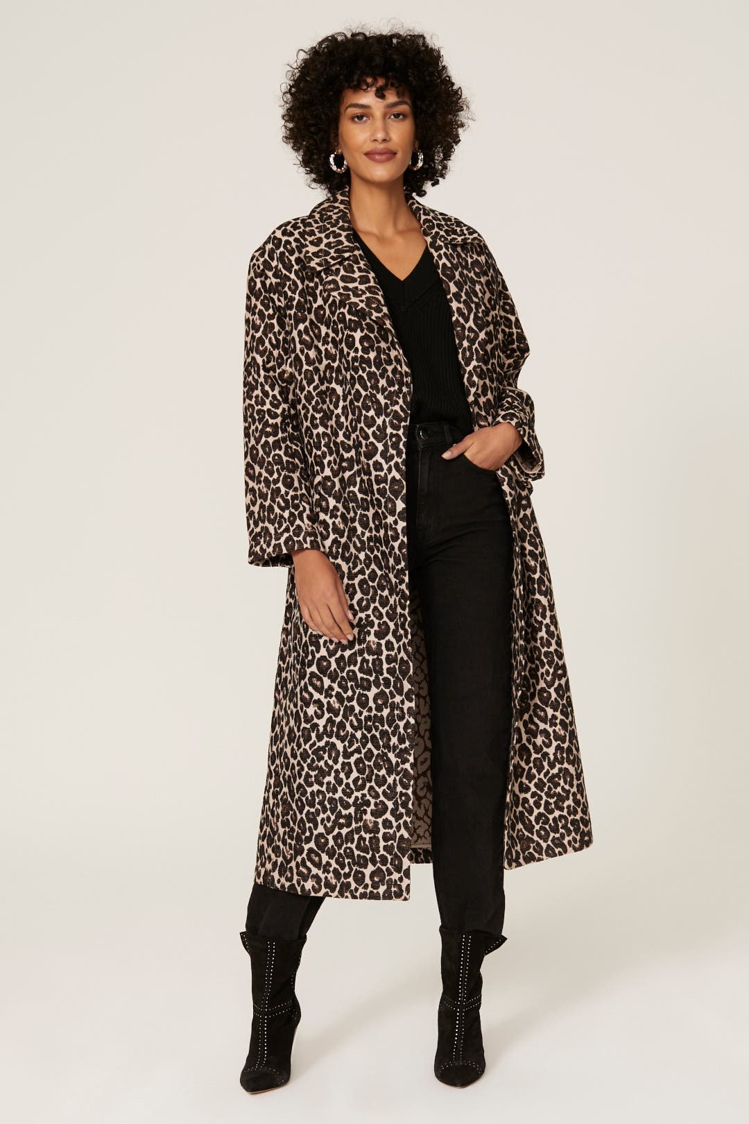 Leopard Jacquard Coat by Victor Alfaro x RTR | Rent the Runway