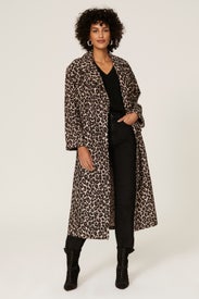 Leopard Jacquard Coat by Victor Alfaro x RTR