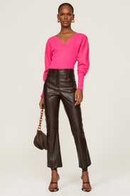 Pink V-Neck Sweater by Esteban Cortazar x RTR