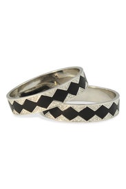 Silver Sunburst Bangle Set by House of Harlow 1960