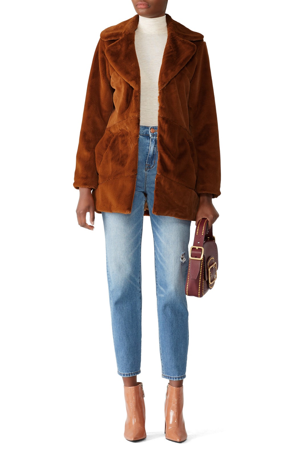 Pumpkin Spice Faux Fur Coat by MINKPINK 0