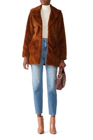 Pumpkin Spice Faux Fur Coat by MINKPINK