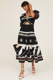 Printed Cut-Out Dress by Sea New York