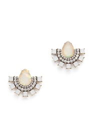 Iridescent Half Moon Earrings by Slate & Willow Accessories