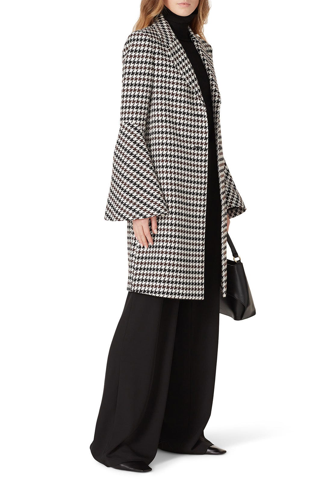 Houndstooth Bell Sleeve Coat by Derek Lam 10 Crosby x RTR 0