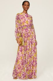 Long Sleeve Floral Maxi by LDT