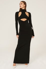 Turtleneck Cutout Gown by LaQuan Smith