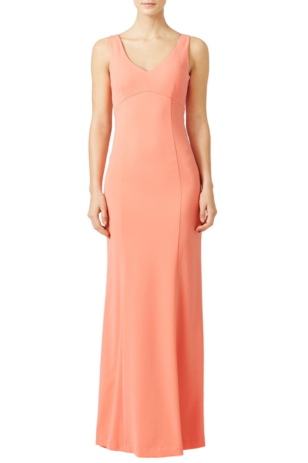 Coral Crepe Gown by Laundry by Shelli Segal 0