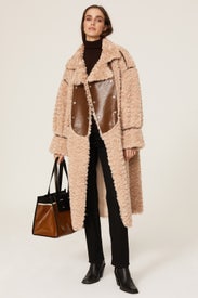 Reversible Faux Shearling Coat by OOF