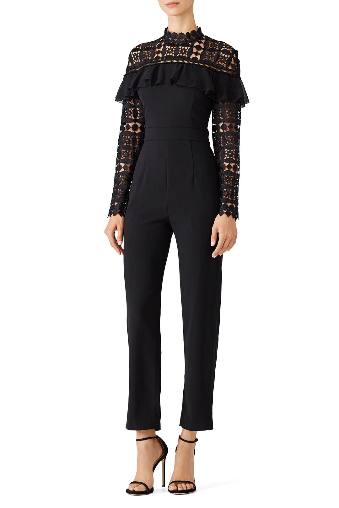 Lace Yoke Jumpsuit by Slate & Willow 0
