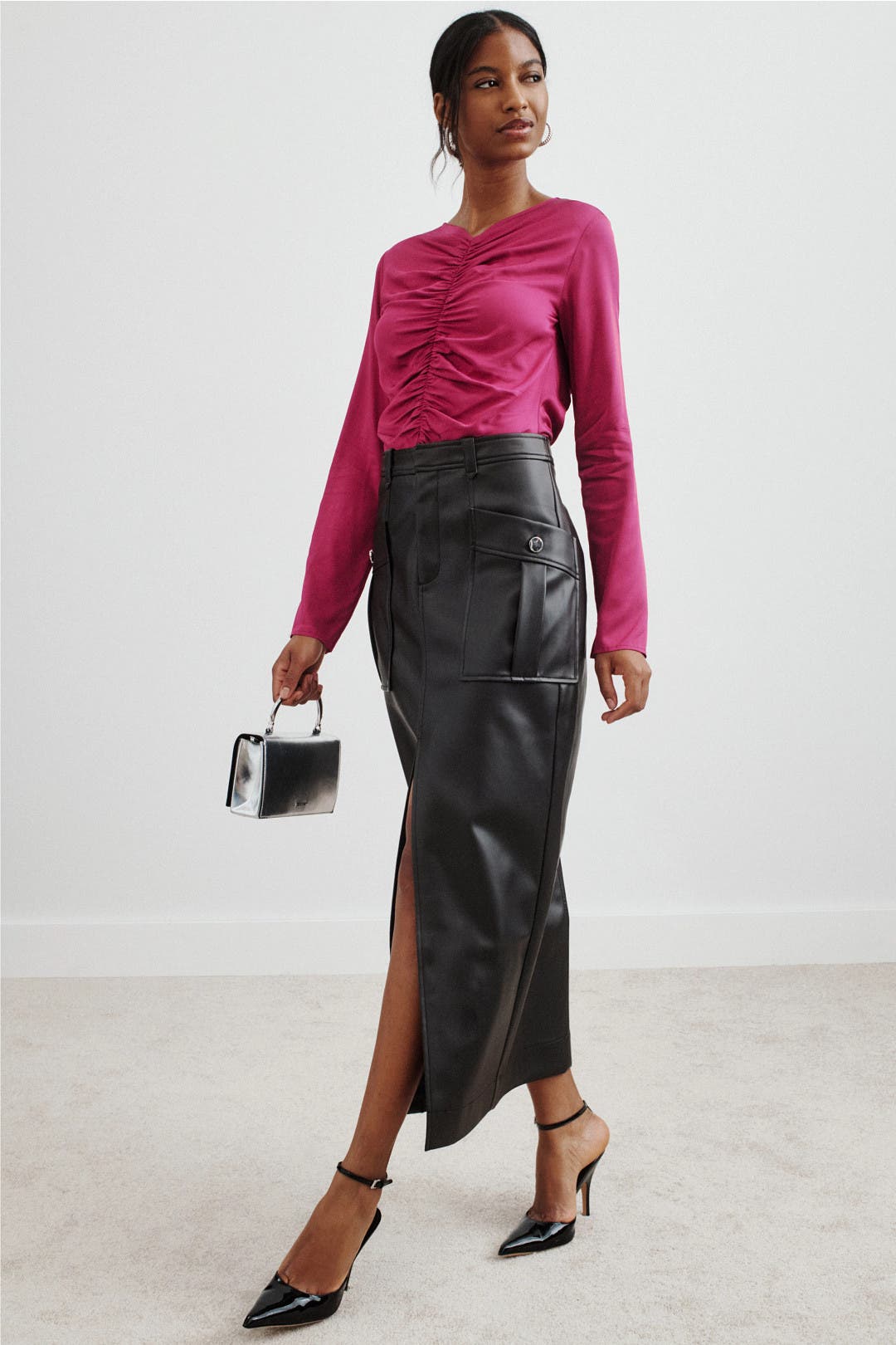 Leather Maxi Skirt by VEDA | Rent the Runway
