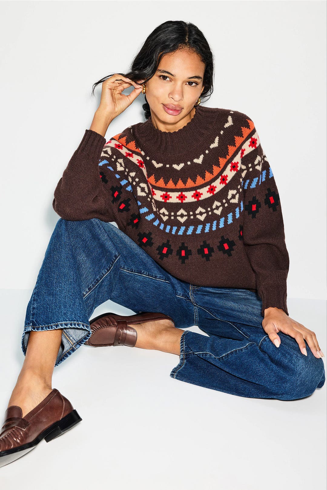 Hardy Fairisle Crewneck Sweater by Weekend Max Mara | Rent the Runway