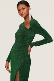 Green Metallic Dress by Alexia Admor