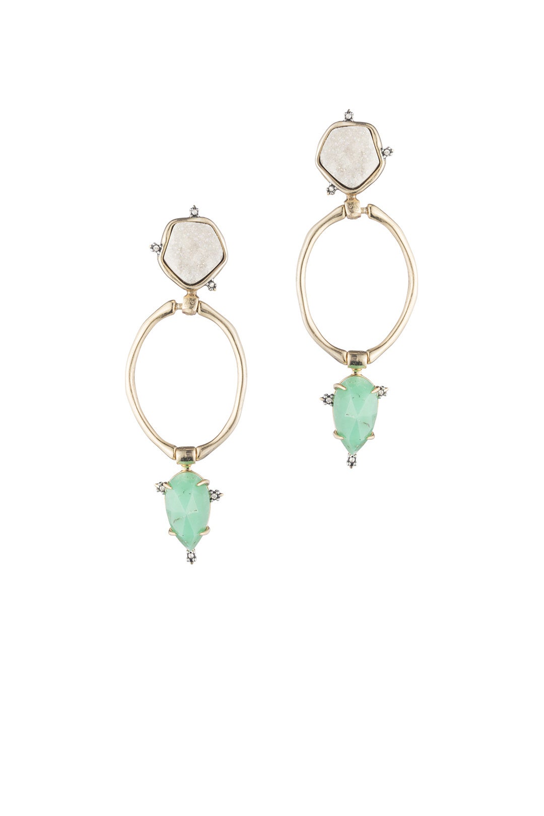 Druzy Stone Drop Earrings by Alexis Bittar 1